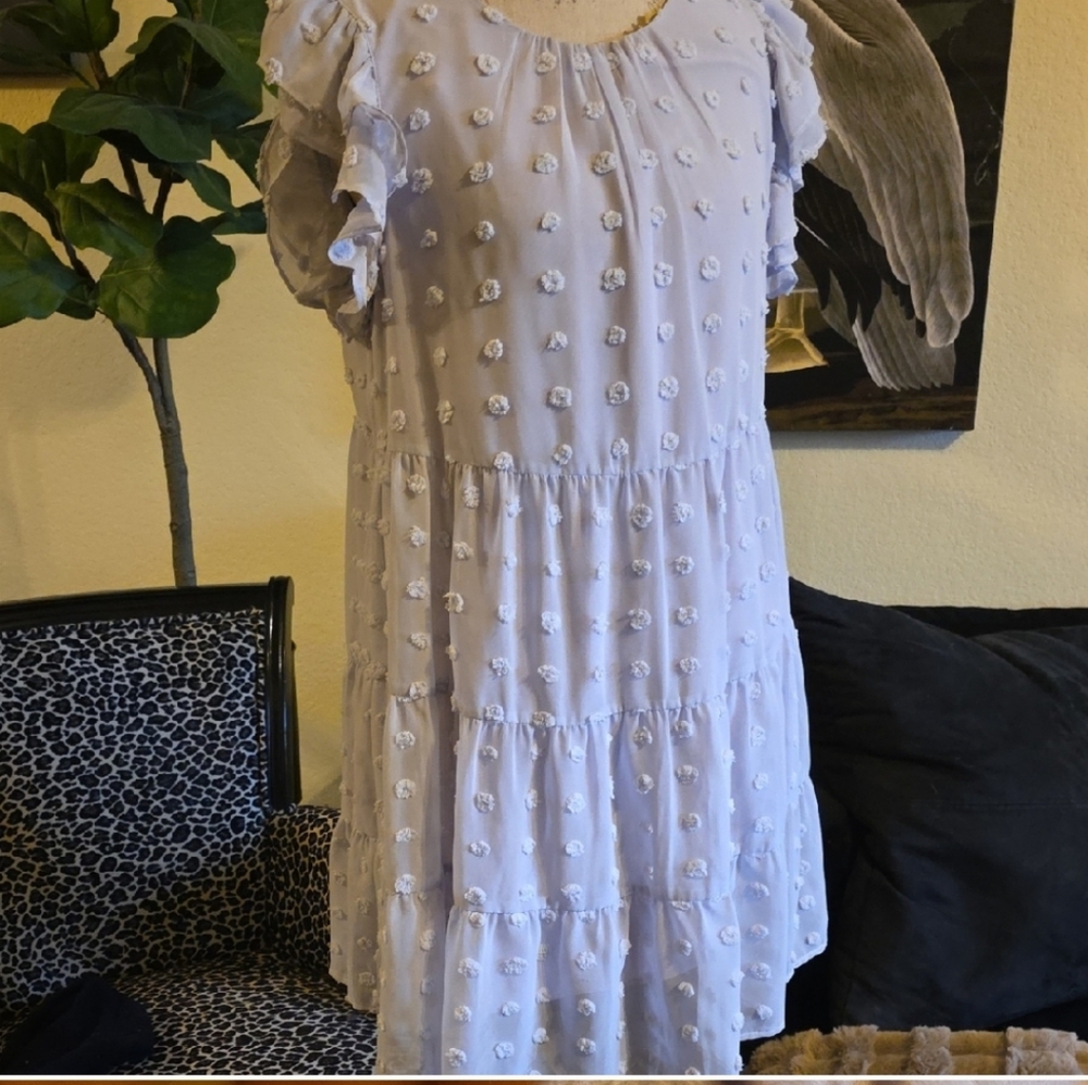 Kori Lavender Garment with Ruffle Accents